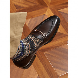 Men's style square-toe leather <b>shoes</b> with laces, <b>slip</b>-<b>on</b> office professional fashion, breathable and lightweight - Product Image 4