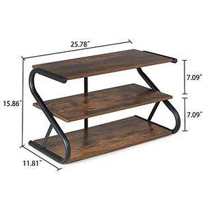 Wholesale 3-Tier Wooden Multifunction Non-folding Shoe <b>Storage</b> Rack OEM ODM Custom Logo S-Shaped Metal Frame Freestanding - Product Image 4