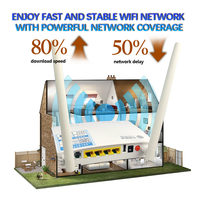 Vente CHAUDE Modem-Routeur WiFi XPON EPON GPON GM220S d'Occasion Bande Unique 2.4G 1GE+3FE avec Support de Personnalisation du Logo FTTH ONU ONT