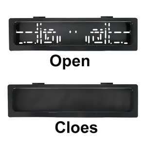 Cache-<span class=keywords><strong>plaque</strong></span> antivol modèle européen, protecteur de <span class=keywords><strong>plaque</strong></span> d'immatriculation à enroulement, cadre escamotable avec télécommande intelligente - Product Image 2