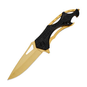 Couteau de poche pliant tactique de sauvetage EDC à manche en aluminium avec ouvre-<span class=keywords><strong>bouteille</strong></span> et pince de poche - Product Image 4