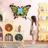 Étagère de rangement murale en bois durable pour jouets, en forme de cube, à trois niveaux, pour salon d'enfants, organisateur créatif DIY transfrontalier