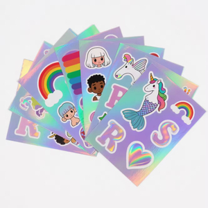 สติกเกอร์ไดคัทกันน้ำแบบโฮโลแกรมสีรุ้ง พิมพ์โลโก้ส่วนตัว สติกเกอร์ไวนิลโฮโลแกรม - Product Image 6