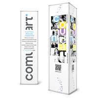 Boîte à lumière colonne TIANLANG avec support interne pour panneau d'affichage d'artefacts de musée, kiosque d'information lumineux