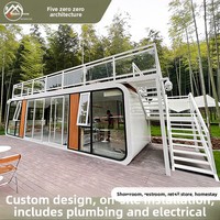 Casa Contenedor de Estructura de Acero, Oficina Móvil para Obras de Construcción, Personalizable, de Fácil Montaje, Desmontable, Prefabricada, 12 mm
