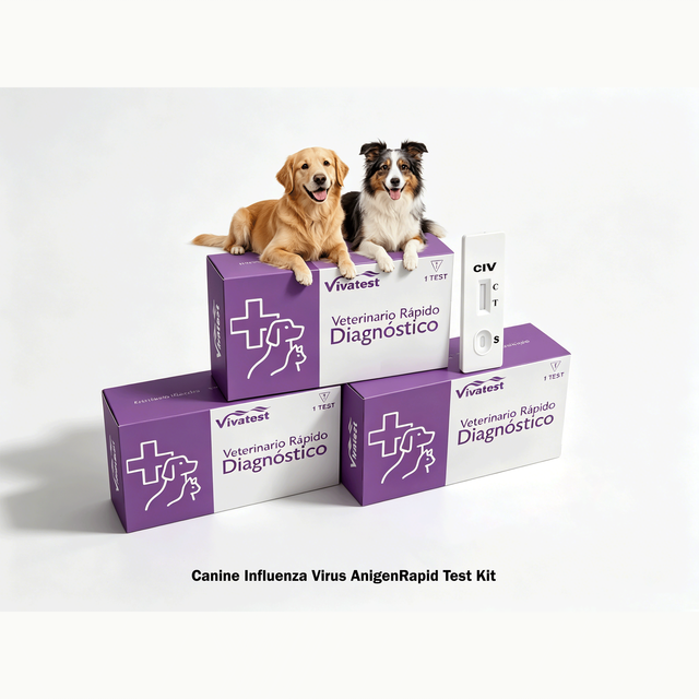 Canine Influenza Virus (CIV) Antigen Rapid Test Kit Nasal Swab/Eye Discharge Sample 10-Min Results Commercial Home Use Class II