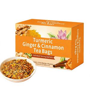Té en Polvo Herbal Adelgazante con Cúrcuma, Jengibre y Canela, en Caja/Sachet, Sin Cafeína, Sin Aditivos, Refuerzo Inmunológico - Product Image 2