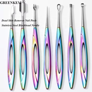 <span class=keywords><strong>เข็ม</strong></span>กำจัดสิวหลากสีสำหรับกำจัดสิวที่กำจัดหนังกำพร้าที่เล็บเข็มเจาะผิวหนังที่กำจัดสิวหัวดำทำจากสแตนเลส - Product Image 1