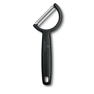 VICTORINOX - RHO เครื่องปอกผักใบมีดตรงแบบตัดเดี่ยวสีดำ - Product Image 1