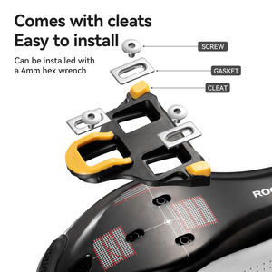 <span class=keywords><strong>ROCKBROS</strong></span>-Pedal de bloqueo de bicicleta de carretera de fibra de carbono con eje de titanio, equipo de ciclismo con placa de bloqueo SPD - Product Image 6