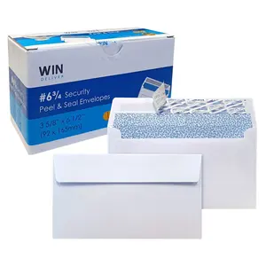 White Security Tinted Self Seal Envlope Business Mailing Number 10 Envelopes Office Customize Envelope