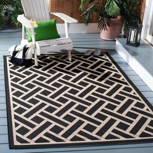 Tapis d'extérieur rectangulaire Hydt en polyester antidérapant pour salon, balcon, entrée, tapis de sol à motifs - Product Image 3