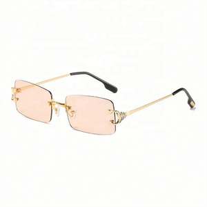 Gafas de Sol de Lujo para Mujer, con Logotipo Personalizado, Montura de Aleación, Protección UV400, Rectangulares y sin Marco - Product Image 6