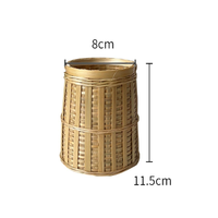 Panier de rangement en bambou tissé à la main panier de rangement pour baguettes de cuisine articles divers de bureau et rangement de papeterie de bureau