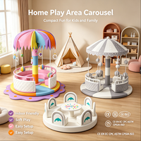Équipement de jeux d'intérieur de qualité commerciale, carrousel électrique, balançoire