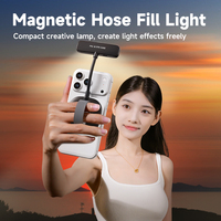 Support de téléphone magnétique multifonctionnel avec lumière d'appoint, lampe de nuit portable pour la protection des yeux, idéal pour le streaming en direct et la lecture