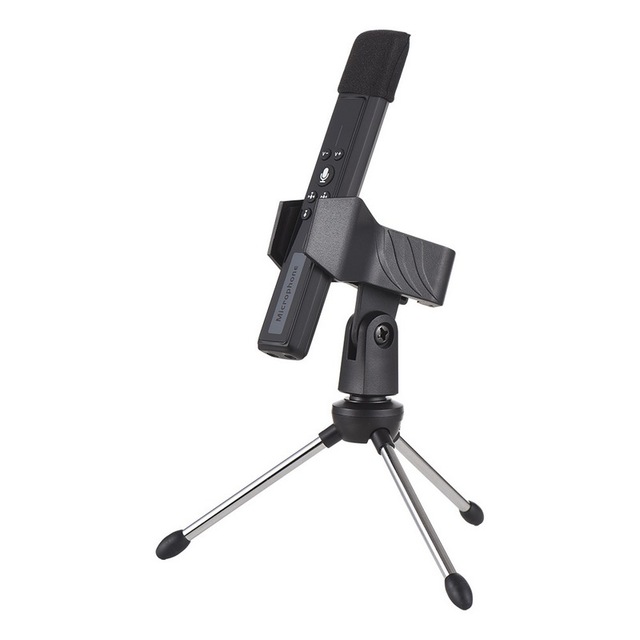 USB Microphone Metal Capacitive Microphone Plug and Play Desktop Recording Mic for Computer Gaming Conference
