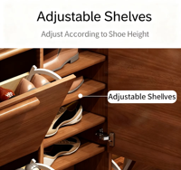 Meuble à chaussures moderne et compact à assembler facilement avec banc escamotable intégré pour entrée et couloir – Rangement en bois pour chaussures