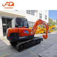 Mini-excavatrice sur chenilles d'occasion Doosan DH60-7 DH55 haute performance, d'origine coréenne, avec moteur et engrenages, à vendre