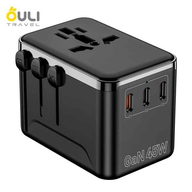 HL-A01-PD45W USB Type C Universal Travel Adapter Fast Charger Plug UK EU US AU Charger Travel Adaptor