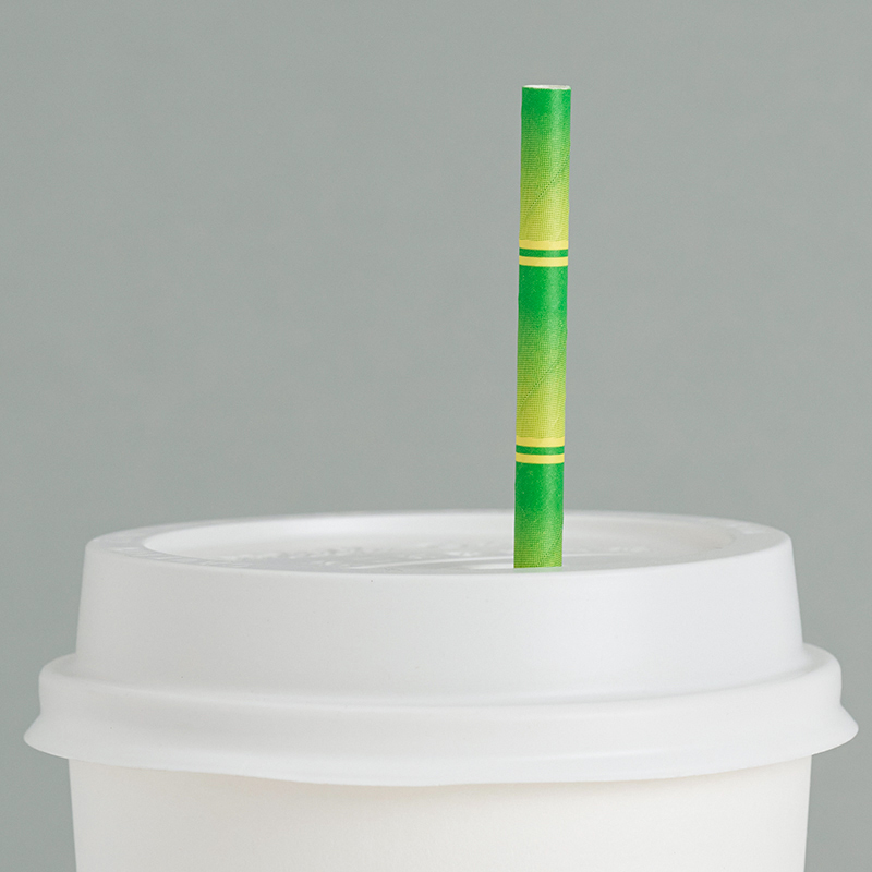 Bamboo Design Paper Straws 50 Pack Biodegradable Disposable Eco Friendly Straws for Party Drinks Food Grade Compostable