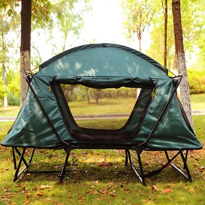 Tenda da campeggio pieghevole da campeggio per 1-2 persone tenda da campeggio doppia antipioggia fuori terra tenda Oxford pieghevole portatile addensata - Product Image 4