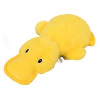 Jouet pour chien en peluche canard jaune, écologique, imperméable, résistant aux morsures, avec son couinement, saveur poulet, en fibre de polyester pour le sommeil et le jeu