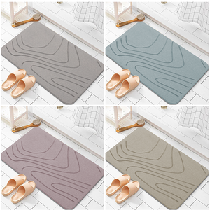 Buena calidad 40*60Cm piso 60X90 Cm secado rápido diatomita plegable plato secado baño piedra estera para baños - Product Image 6