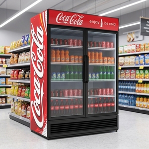 Enfriador de Aire Comercial para Supermercados, 4 Puertas, Control Digital, para Bebidas (Pepsi, Otras Bebidas), Refrigerador Exhibidor para Heladerías - Product Image 5
