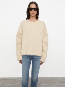 Suéter de Cachemira de felpa informal de Invierno para <span class=keywords><strong>mujer</strong></span>, grueso, suelto, con cuello de estilo perezoso, tejido de <span class=keywords><strong>punto</strong></span>, textura excepcional, logotipo frontal - Product Image 5
