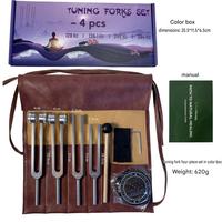 Wholesale Cheap Tuning Fork Four Piece Set 128hz1361hz 256hz 384hz Yoga Meditation Resonant Tuning Fork Musical Instrument