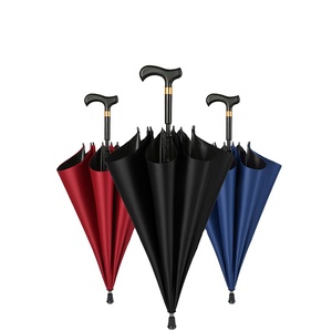 CHUVABAND Parapluie-béquille à long manche <span class=keywords><strong>de</strong></span> 23 pouces, 8 baleines, antidérapant, pour adultes, vente directe en gros pour hommes âgés - Product Image 1