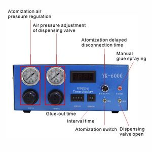 Distributeur de <span class=keywords><strong>colle</strong></span> semi-automatique portable 30 ml avec contrôleur PLC pour résine époxy, garantie 1 an pour les industries de fabrication et LED - Product Image 5