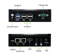 Mini PC Serveur Client Léger Industriel J3160 Quad Core Linux Double LAN Sans Ventilateur pour Kiosque Libre-Service