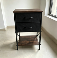 Commode de rangement moderne modulaire pour chambre et salon, avec tiroirs pliables en tissu, structure en acier, écologique, haute, pour vêtements