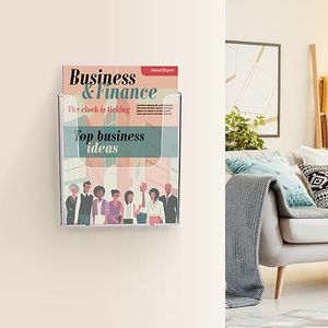 Thanh Lịch Tường lưu trữ trong suốt Acrylic <span class=keywords><strong>Brochure</strong></span> hiển thị cho nhà hàng máy chủ đứng tường <span class=keywords><strong>Brochure</strong></span> chủ - Product Image 4