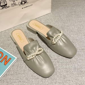 Da donna moderna con perline a 3 colori e perline con cinturino decorato con mulo Bloafer Clogs & Mules BLP13 - Product Image 1
