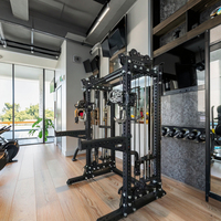 Prix usine Acier Smith Machine Commercial Power Cage Squat Rack Multi Fonction Câble Crossover Trainer Portique Rack