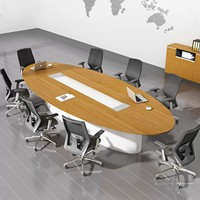 Tables longues créatives sur mesure HYZ-216X, librement combinables, finition peinture en forme de V, MDF, pour 10 personnes, conférence, formation, négociation
