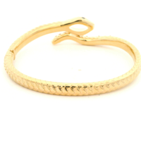 DiamondX 18K oro sólido diamante zafiro serpiente brazalete lujo Animal joyería para mujer