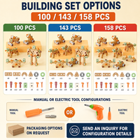 Coffret de jeu d'assemblage éducatif pour enfants : Boîte à outils de réparation de simulation avec perceuse électrique, tournevis et jeu de vis en plastique