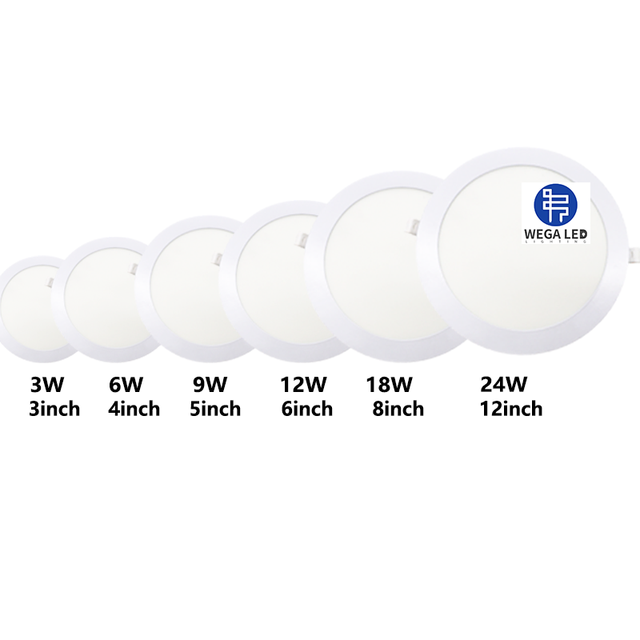 High Quality Led Light Ceiling Modern Flush Mount Aluminum Panel Lighting 24w 18w 12w 9w Recessed Ultra-thin Frame Down Light