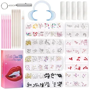 Kit de bijoux dentaires DIY, kit de pierres précieuses pour les dents avec colle et lampe UV, décoration de bijoux en pierres précieuses transparentes pour les dents, kit de pierres dentaires scintillantes - Product Image 6
