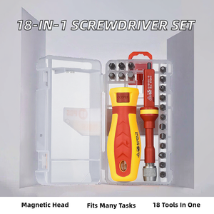 18-in-1 Multi-Function Retractable Combination <b>Screwdriver</b> Multiple <b>Bits</b> Plastic Handle DIY Home Repair Tool <b>Set</b> - Product Image 2