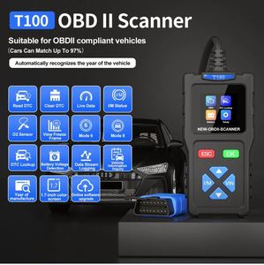 เครื่องอ่านโค้ดรถยนต์ T100 พร้อมโลโก้สั่งทำพิเศษ ฟังก์ชันวินิจฉัย OBD2 ครบถ้วน รองรับ DTC และข้อมูลสด รับประกัน 1 ปี ใช้งานได้กับรถยนต์ทั่วไป - Product Image 3