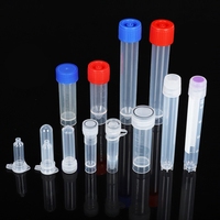 Tubos de Ensayo de Plástico de 10 ml para Congelación con Tapa Sellada, Suministros de Laboratorio Educativo Escolar