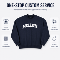 Sweat-shirt pour homme en coton épais à logo imprimé, coupe ample, vente en gros