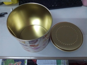 Xi Lanh Cookie Tin Hộp Kim Loại Bánh Quy Có Thể Kim Loại Tin Lưu Trữ Xô - Product Image 5