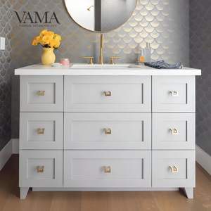 Vama Armoire de rangement personnalisée et efficace Design d'appartement Vanité de salle de bain montée au sol AN13 - Product Image 3