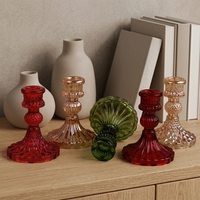 Bougeoirs en verre en vente flash, porte-bougie multicolores, support de bougie pour centre de table, décoration de la maison, mariage